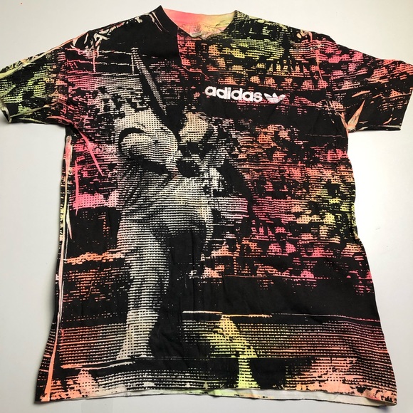 adidas Other - Vintage Adidas Single Stitch Tennis T-shirt Boxy Mens Large Colourful Vibrant